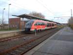 642 054 als S-Bahn zum Rostocker Hbf am 13.November 2010 in Rostock Seehafen Nord.