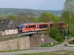 Ein Desiro als RB 23776 Olbernhau - Chemnitz Hbf. (ex KBS 425)
bei Blumenau; 29.04.2011
