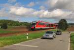 DB 642 219-9 + 642 230-6 als RB 34869 von Nebra nach Naumburg Ost, bei Kleinjena.