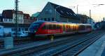 642 022 fährt am späten Nachmittag des 14.11.11 aus Saalfeld (Saale) kommend in Jena Saalbahnhof ein.