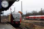 Einfahrt DB 642 233 RB 27948 Dessau - Kthen, KBS 334 Dessau - Aschersleben, fotografiert bei der Einfahrt in den Bhf.