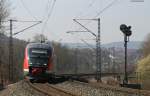 642 128-3 als RB 23584 (Bad Mergentheim-Wrzburg Hbf) bei Gerlachsheim 25.3.12