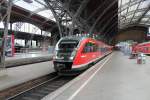 642 545 und 642 178 in Leipzig Hbf warten auf die Abfahrt mit der RB nach Grimma ob Bf.