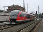 642 113 steht am 20.Februar 2013 als RB 58994 nach Pleinfeld in Gunzenhausen.