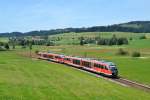 642 123 + 642 xxx als RB 57346 Augsburg Hbf - Füssen am 19.07.2014 bei Weizern