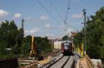 642 068 RB Gera - Leipzig Hbf im gerade im Umbau befindlichen Bahnhof Leipzig Plagwitz 08.07.2011