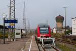 Noch 9 Minuten bis zur Abfahrt für die Regionalbahn nach Göttingen im Bahnhof Nordhausen.