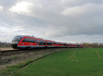 DB Regio Hessen 642er Dreierpack am 23.03.16 bei Schöneck auf der Niddertalbahn