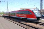 Hab' ich am 19.4.2007 zum 1. Mal im Bahnhof Heilbronn gesehen: Baureihe 642 (Desiro) als RE nach Crailsheim (bisher BR 628) mit der Betriebsnummer 642 625-8 und 642 125-9. Weitere Bilder auf der Homepage.