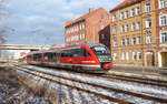 DB 642 018 als RE 16573 von Nordhausen nach Erfurt Hbf, am 17.01.2017 in Erfurt Nord.