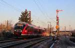 642 167/667 der Westfrankenbahn hat am Morgen des 30.12.16 Hanau verlassen und macht sich auf den Weg nach Schöllkrippen.