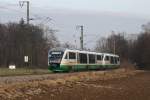 Zwei Desiros der Vogtlandbahn am 01.01.2010 bei Ainring.