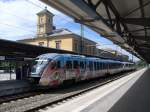 Der VX 642 806-3, 642 306-4 und 642 308-0, 642 808-9 der Vogtlandbahn zur Weiterfahrt nach Berlin, steht am 01.08.10 im oberem Bahnhof Reichenbach/V.