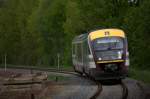 642 339 der SBB bei der Einfahrt in Großröhrsdorf, aus Kamenz kommend.