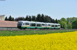 Zwei 642er der Vogtlandbahn als OPB79728 von Regensburg Hbf nach Marktredwitz bei Rothenstadt kurz vor Weiden (Oberpf), 13.05.2015