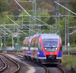 Zwei Euregiobahn (RB20) aus Stolberg-Rheinland-Hbf nach Düren,Stolberg-Altstadt  und kommen aus Richtung Stolberg-Rheinland-Hbf,Eschweiler-Sankt-Jöris,Alsdorf,Merkstein und fahren in