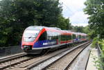 Zwei Euregiobahn (RB20) kommen aus Stolberg-Rheinland-Hbf nach Stolberg-Altstadt,Düren und kommen aus Richtung Aachen-West und halten in Aachen-Schanz und fahren in Richtung Aachen-Hbf.