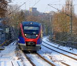 Zwei Euregiobahn (RB20) kommen aus Stolberg-Rheinland-Hbf nach Stolberg-Altstadt,Düren und kommen aus Richtung Aachen-West und halten in Aachen-Schanz und fahren in Richtung Aachen-Hbf.