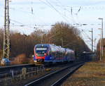 Zwei Euregiobahn (RB20) kommen aus Stolberg-Rheinland-Hbf nach Stolberg-Altstadt,Düren und kammen die Kohlscheider-Rampe hoch aus Richtung Herzogenrath und halten in Kohlscheid und fahren in