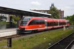 GRONAU/Westf. (Kreis Borken), 27.04.2018, 643 070 als RB64 von Münster Hbf ist im Zielbahnhof angekommen