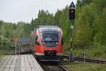 GRONAU/Westf. (Kreis Borken), 27.04.2018, 643 549 als RB64 nach Münster Hbf bei der Einfahrt