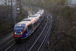 Zwei Euregiobahn (RB20) kommen aus Düren-Stolberg-Altstadt nach Alsdorf-Stolberg-Rheinland(Hbf) und kammen aus Richtung Aachen-Hbf und fahren in Richtung Aachen-Schanz