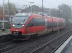 Ein VT 643 durchfhrt Wuppertal-Oberbarmen in Richtung Wuppertal Hbf am 02.11.2007 im Nieselregen