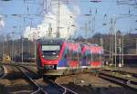 Die Euregiobahn (RB20) von Stolberg-Altstadt/Eschw.-Weisweiler nach Heerlen bei der Bereitstellung in Stolberg Hbf am 01.12.07