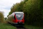 643 030 als RE nach Monsheim bei der Ausfahrt von Wachenheim-Mlsheim, 01.05.08.