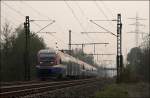 Drei VT643er verlassen als PEG29075 (RB51  Westmnsterland-Bahn ), Dortmund Hbf - Enschede, die Station Dortmund-Derne.