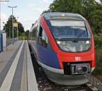 643 225 als RB20  Euregiobahn  nach Aachen Hbf in Alsdorf-Annapark 22.8.09 (na, wer findet den Fehler? Danke dafr an den Tf und viele Gre!)