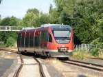 Ausfahrt vom 643 063 von Gronau nach Mnster mit der DPE Nummer 29031.