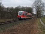 Die Baumbergebahn von Coesfeld nach Mnster hinter der Stadt Billerbeck.