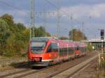 643 028 und 643 024 sind als RB Kaiserslautern - Kusel am 20.10.2011 in Einsiedlerhof