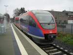 643 225 steht am neuen Euregiobahn Endpunkt Alsdorf Poststrae (26.12.11)