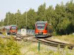 Der 643 060 kommend aus Enschede und fhrt in den Bahnhof Gronau ein.