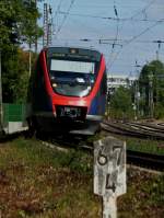 Ein Talent der Euregiobahn (643 220) am 01.09.2012 auf der KBS 480 bei Km 67,4.