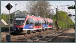 Die Euregiobahn (RB20) beim kurzen Aufenthalt in Kohlscheid am 17.April 2014.