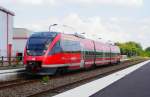 Gerade noch im Ahrtal unterwegs, jetzt zwischen der Pfalz und Frankreich: 643 007 in Wissembourg (2.8.14).