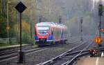 Die Euregiobahn (RB20) kommt aus Langerwehe-Stolberg-Altstadt nach Heerlen(NL) aus Richtung Aachen-West,Laurensberg,Richterich und hält in Kohlscheid und fährt in Richtung Herzogenrath.