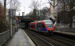 Ein Nachschuss von der  Euregiobahn (RB20) kommt aus Eschweiler-Sankt-Jöris nach Langerwehe und kommt aus Richtung Aachen-West und hilt in Aachen-Schanz und fährt in Richtung Aachen-Hbf.