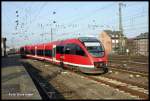 DB VT643040 fährt am 19.2.2015 um 15.08 Uhr vom Hauptbahnhof aus in die Abstellgruppe.