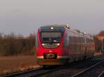 Ein Talent der DB Regio NRW als RE10  Niers-Express  kurz hinter dem Bahnhof  Kempen am Niederrhein .