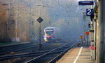 Zwei Euregiobahn (RB20) kommen aus Langerwehe-Stolberg-Altstadt nach Alsdorf-Annapark aus Richtung Aachen-West,Laurensberg,Richterich und halten in Kohlscheid und fahren in Richtung Herzogenrath.