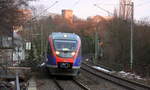 Zwei Euregiobahn (RB20) kommen aus Stolberg-Rheinland-Hbf nach Stolberg-Altstadt,Düren und kommen aus Richtung Aachen-West und halten in Aachen-Schanz und fahren in Richtung Aachen-Hbf.