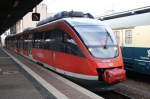 Trier Hbf am 05.04.10: BR 644 558-8 auf dem Wege Richtung Kln Messe/Deutz wartete abfahrtbereit am Bahnsteig.