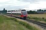 644 009 mit einer RB23 hinter Odendorf auf der Fahrt durch die  Wallachei .