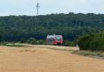 644 025 RB24 nach Kall verschwindet gleich in der  grünen Baumhölle  der Eifel (kurz vor Satzvey) - 25.06.2014