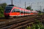 Beim zweiten Sehen am 9.6.2015 fuhr dann der Zug bestehend aus 644 022 und 644 044 als RB 38 nach Köln Deutz Messe in Grevenbroich ein.