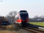 644 032 kam als RB38 nach Horrem durch Bergheim gefahren.